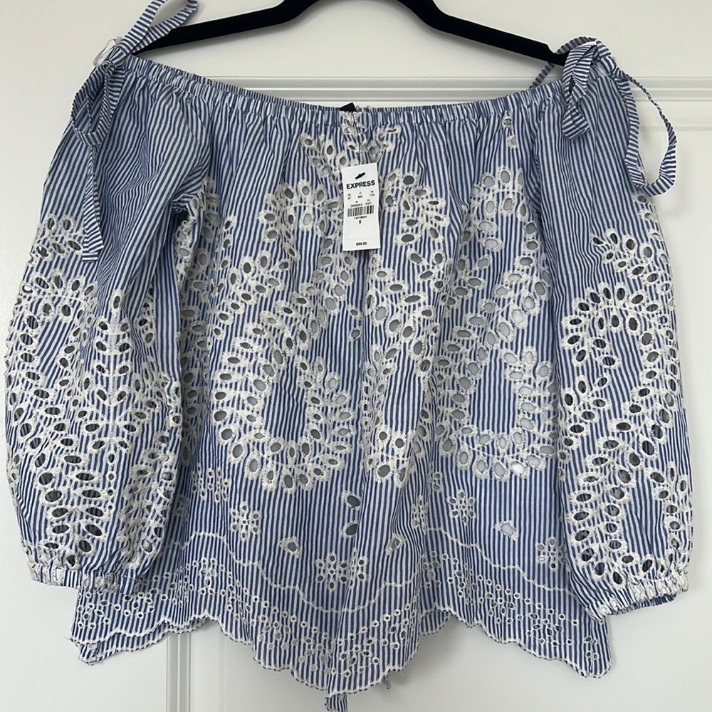 Express Off The Shoulder Floral Blouse